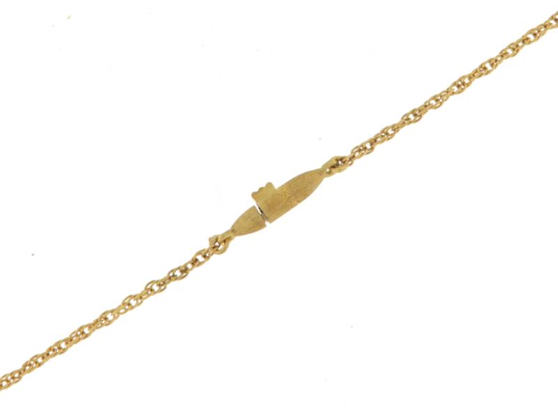 18KT YELLOW GOLD NECKLACE WITH 18KT YELLOW AND WHITE GOLD LEAF PENDANT  BUCCELLATI MB822